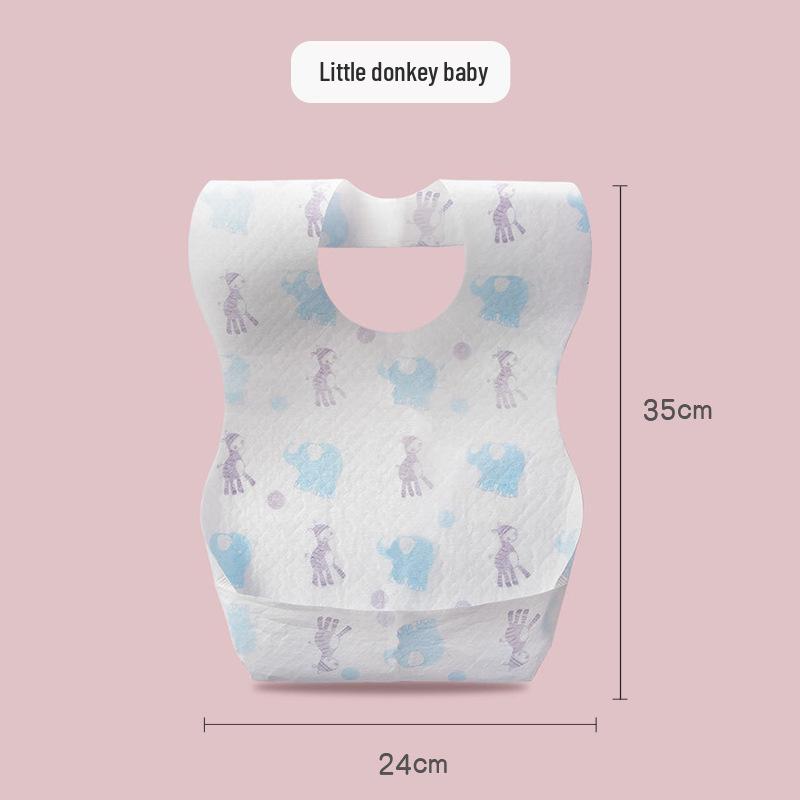 Children's Disposable Cartoon Bibs: Stain-Proof, Moisture-Proof, Wash-Free, Non-Woven Dribble Aprons