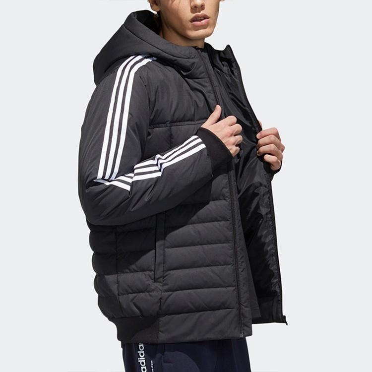 adidas Neo Sprt Dwn Puff Hooded Down Jacket Men Black Men's GJ8821
