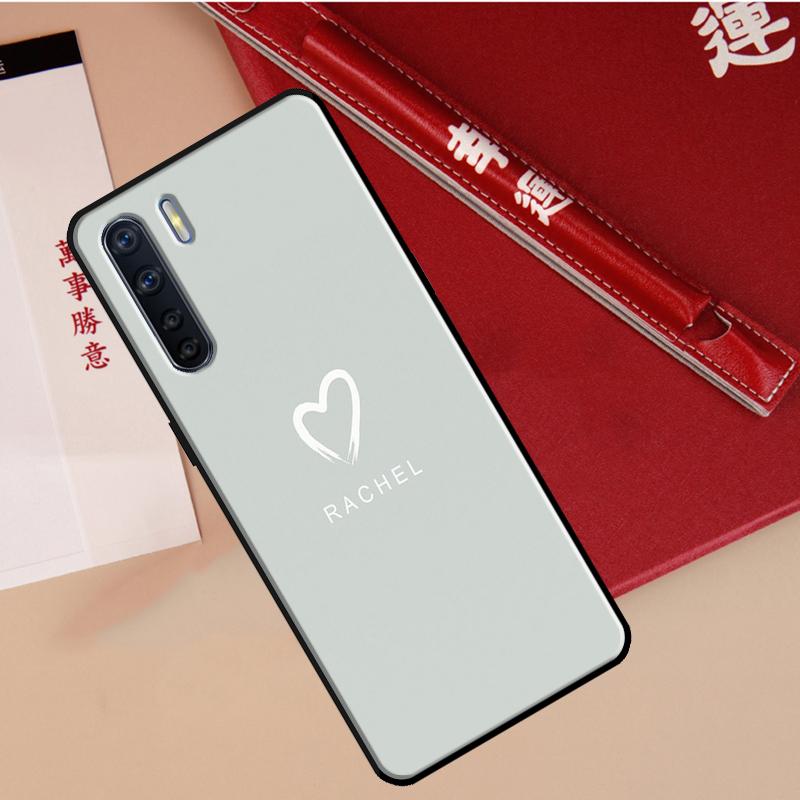 Pastel Name Custom Initials Cover For OPPO A96 A76 A16 A17 A57 A77 A57s A15 A5 A9 A31 A53 A52 A72 A93 A54 A74 A94 Case