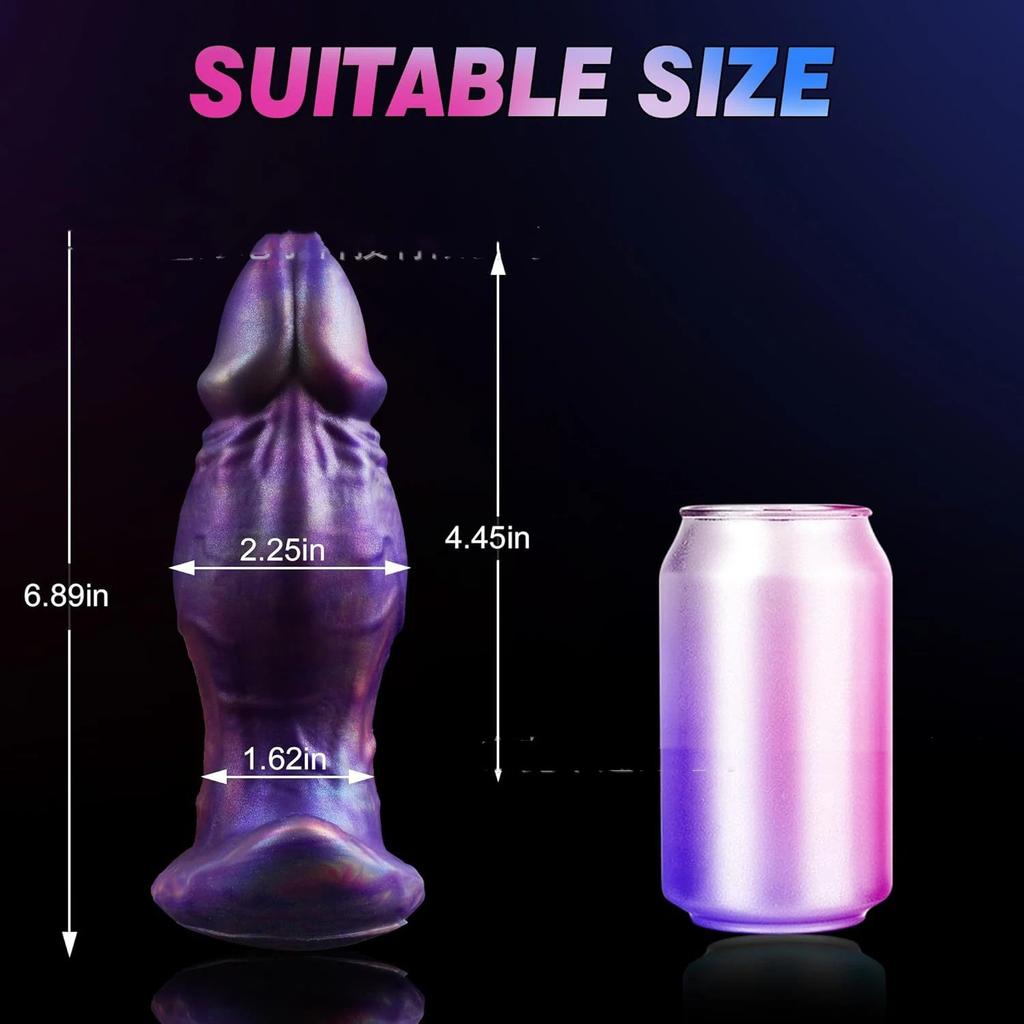 Alien Special Soft Silicone Mixed Color Simulation Penis Manual Model Rear Courtyard Female Fake Penis Suction Cup Sex Toy
