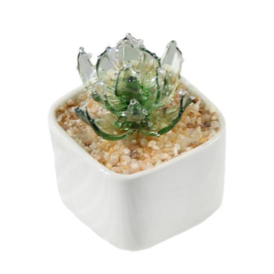 Glazed Succulents Potted Plants Artificial Succulents Mini Maintenance-Free