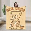 Six Seven  Meme Funny Skeleton Blanket Warm Plush Throw for Bed Sofa Outdoor  Soft Flannel Bedspread for Boys Girls Men Women