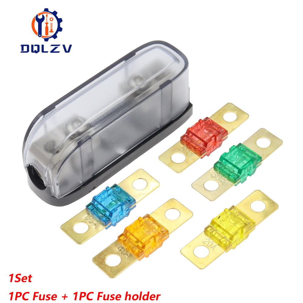 Car Audio Fuse Power Fuse Holder 30-150A Stereo Audio Single Way AGU Fuse Holder Power Distribution Block Fusebox Car Fuse