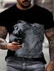 2023 New Men's Gender-Neutral T-Shirt 3D Printed Lion Round Neck Casual Short Sleeve Top Street Wea Men'st-Shirtoversizedt-Shirt