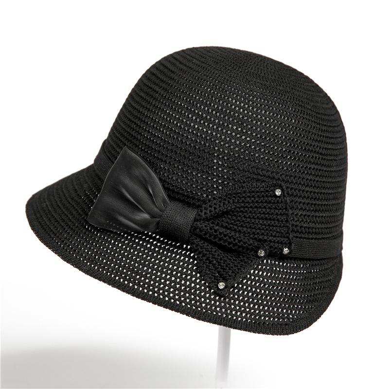 

Женская летняя панама с бантом, дышащая солнцезащитная шляпа, стильная дорожная шляпа, британский стиль, элегантная женская шляпа от солнца M（56-58cm）