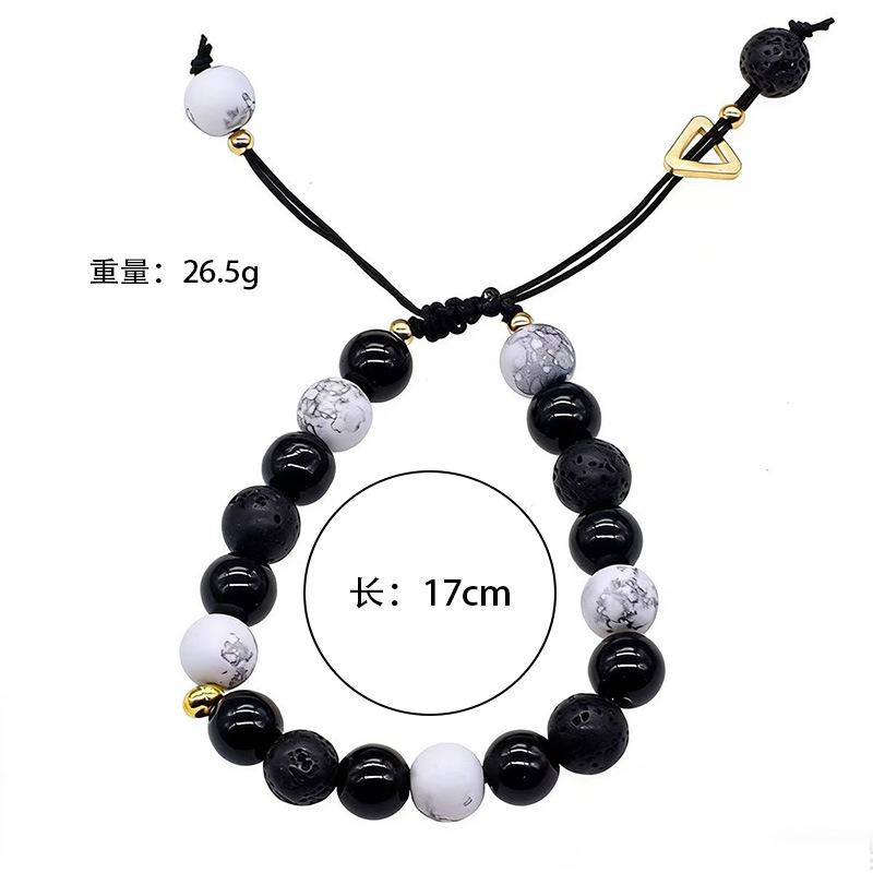 Men Vintage Lava Stone Beaded Bracelet Ins Minimalist Luxury Planet Fashion Bracelet 2