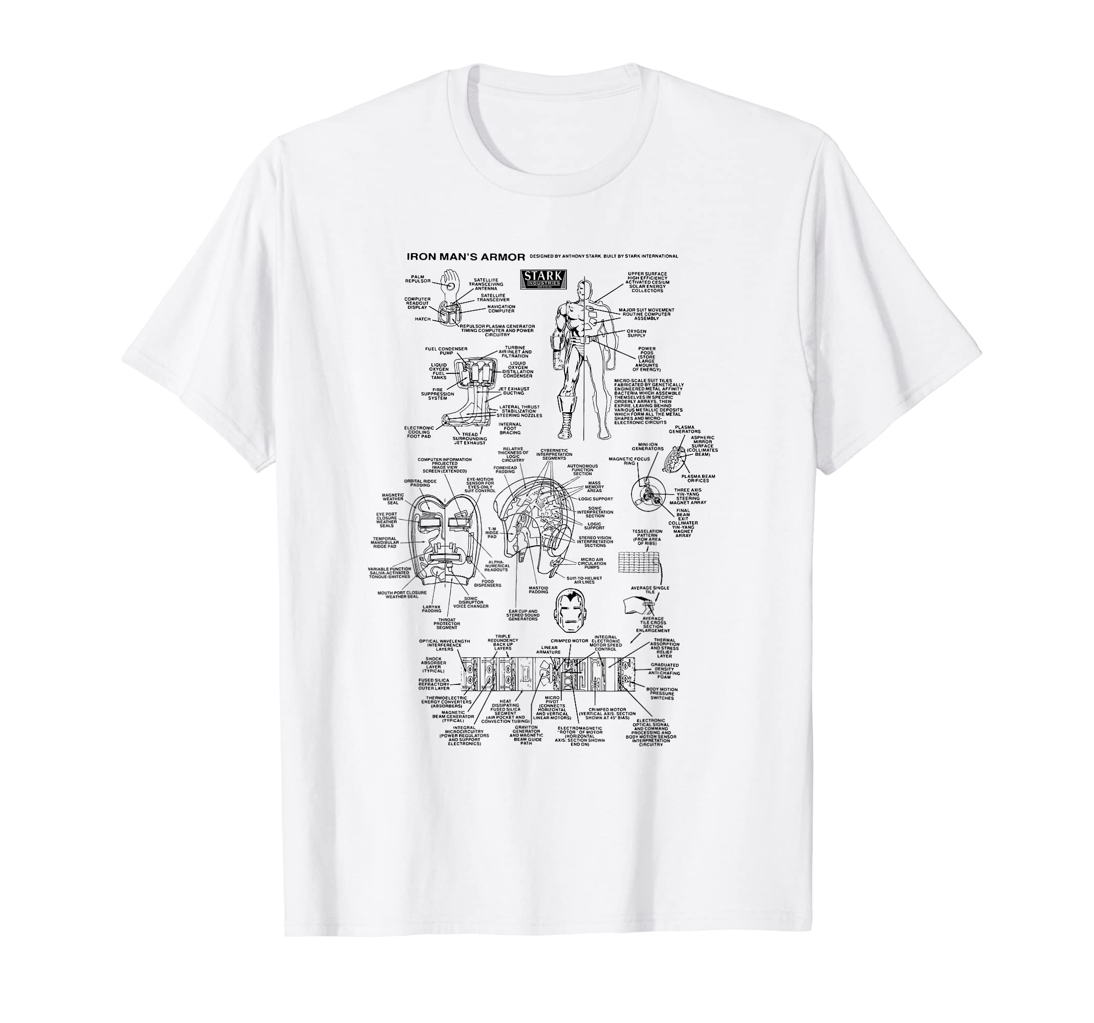 

Marvel Iron Man Stark Industries Black Armor Detail T-Shirt