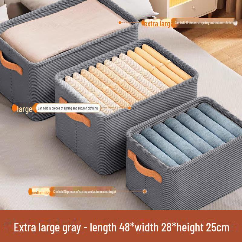 

Гардеробный органайзер для многослойной одежды - складная корзина для хранения Extra large, length 48*width 28*height 25cm