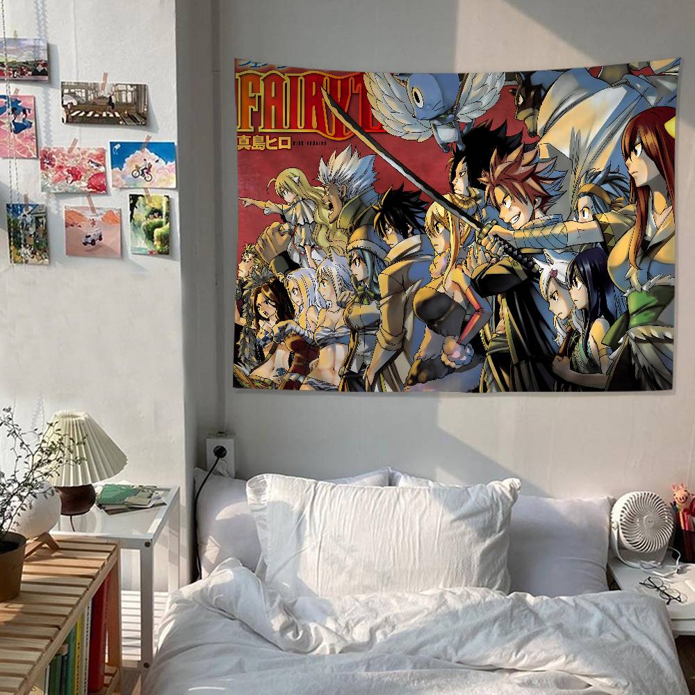 Fairy Tail Anime Chart Tapestry Art Science Fiction Room Home Decor Cheap Hippie Wall Hanging