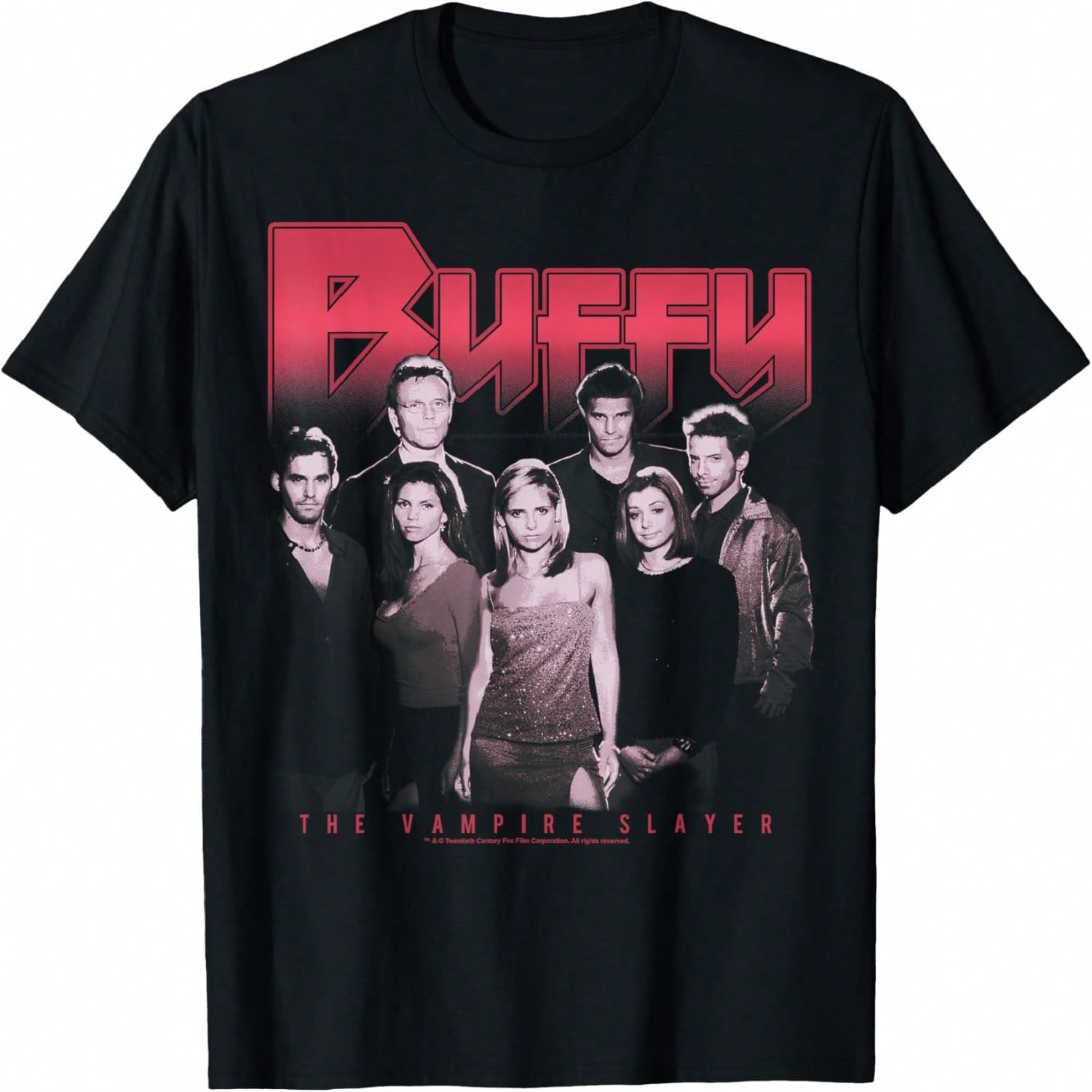 Buffy The Vampire Slayer Group Shot Vintage Chest Poster T-Shirt S разноцветный