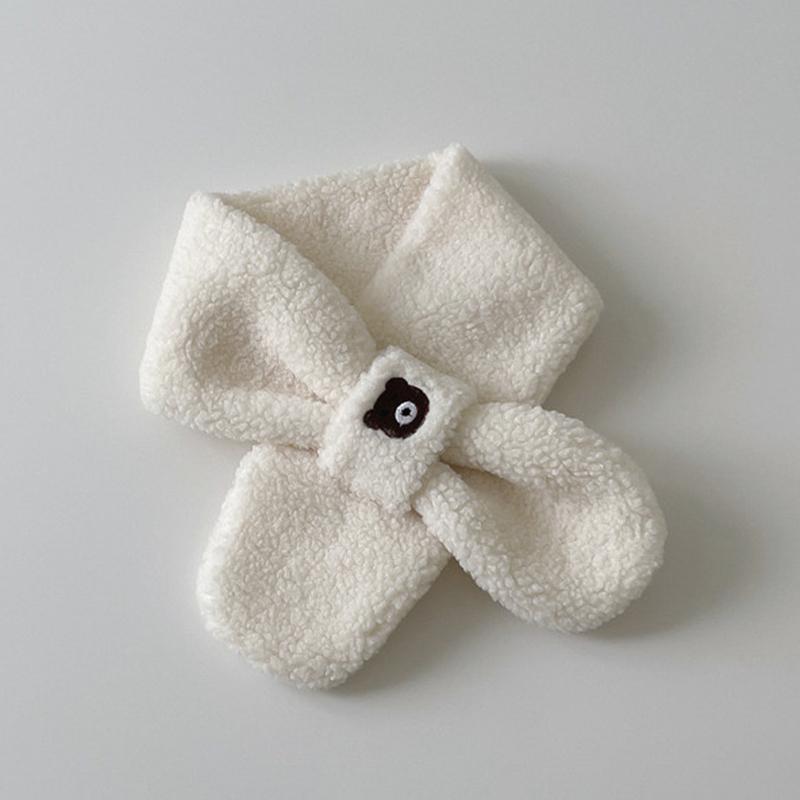 Cute Plush Baby Gloves Bear Embroidered Toddler Mittens Winter Thick Warm Cashmere Kids Full Finger Gloves