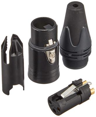 מחבר XLR NEUTRIK 3 פינים נקבה NC3FXX-B 5 יחידות