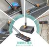 3-in-1 Deck Brush, Cleaning Brush, 145cm Water Scraper, Water Drainer, 3-Level Adjustable Length, Durable, Suitable for Balcony, Entryway, Floor, Outd