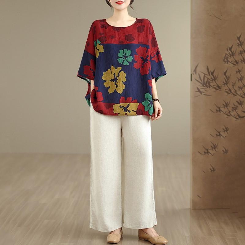 Short Sleeve Oversized Cotton Vintage Casual Loose T Shirt Tops Women Summer T-shirt