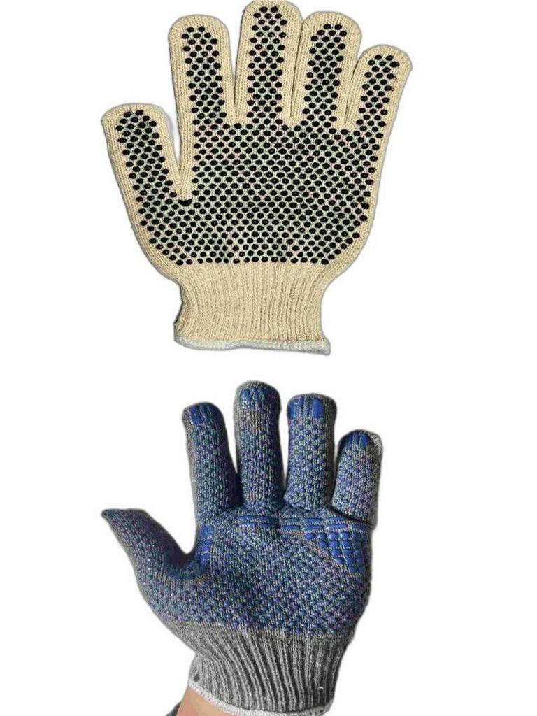 Anti-Slip, Wear-Resistant Cotton Work Gloves for Men & Women - Thickened & Breathable for Construction Sites