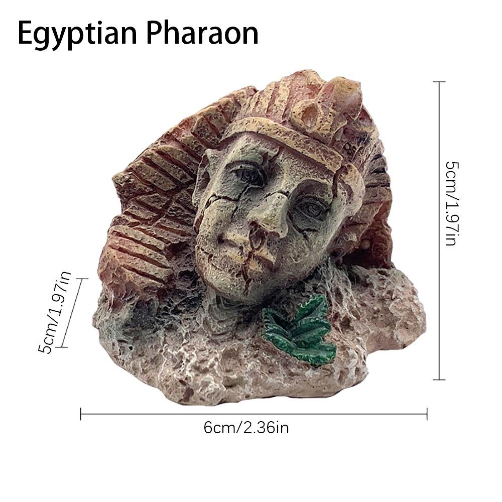 

DIY Reptiles Landscape Ornaments Resin Egyptian Pharaon Pyramid Statue Home Decor