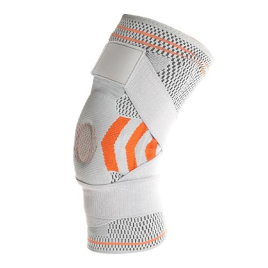 1 Pc Knee Sleeve Reduce Injuries Double Strapping Anti-collision Sweat Absorption Fitness Basketball Knee Protector Outdoor Sports