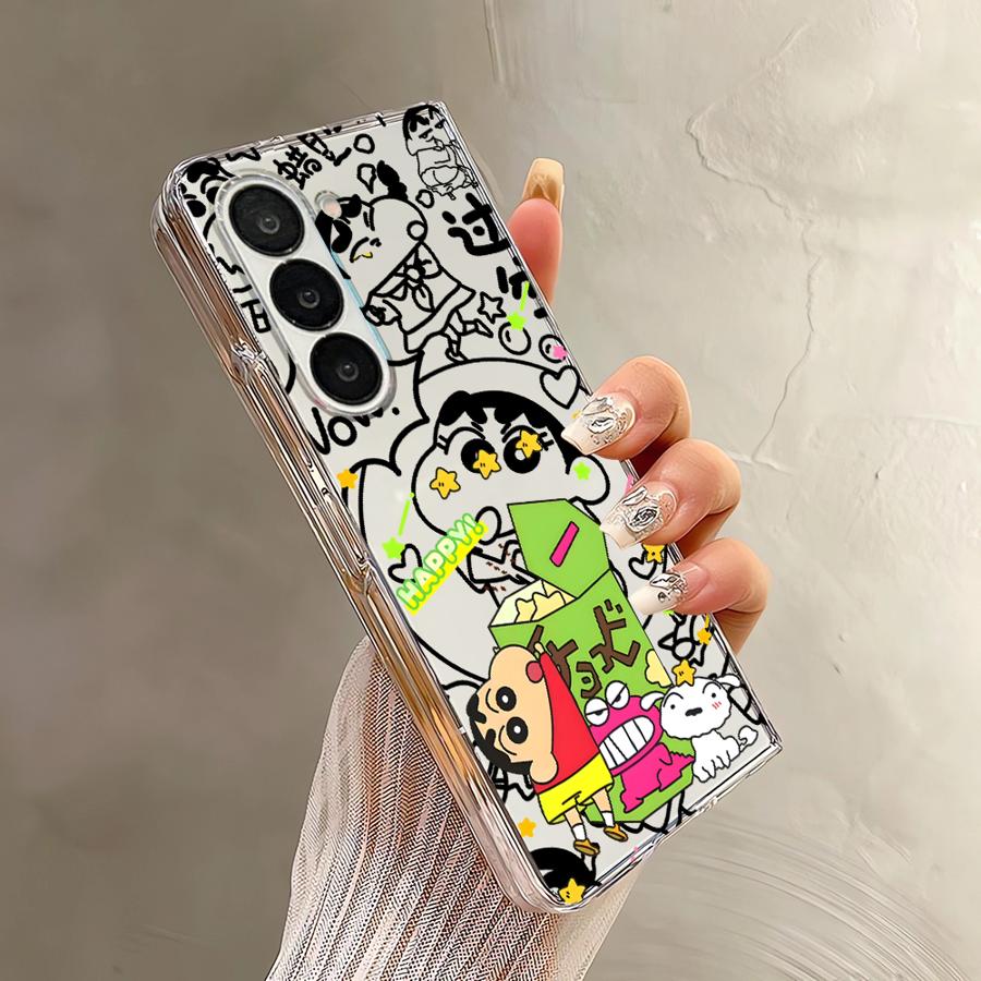 Crayon Shin Chan Nene Case for Samsung Galaxy Z Fold 7 6 5 4 3 ZFold3 ZFold7 ZFold5 ZFold6 ZFold4 Back Phone Cover