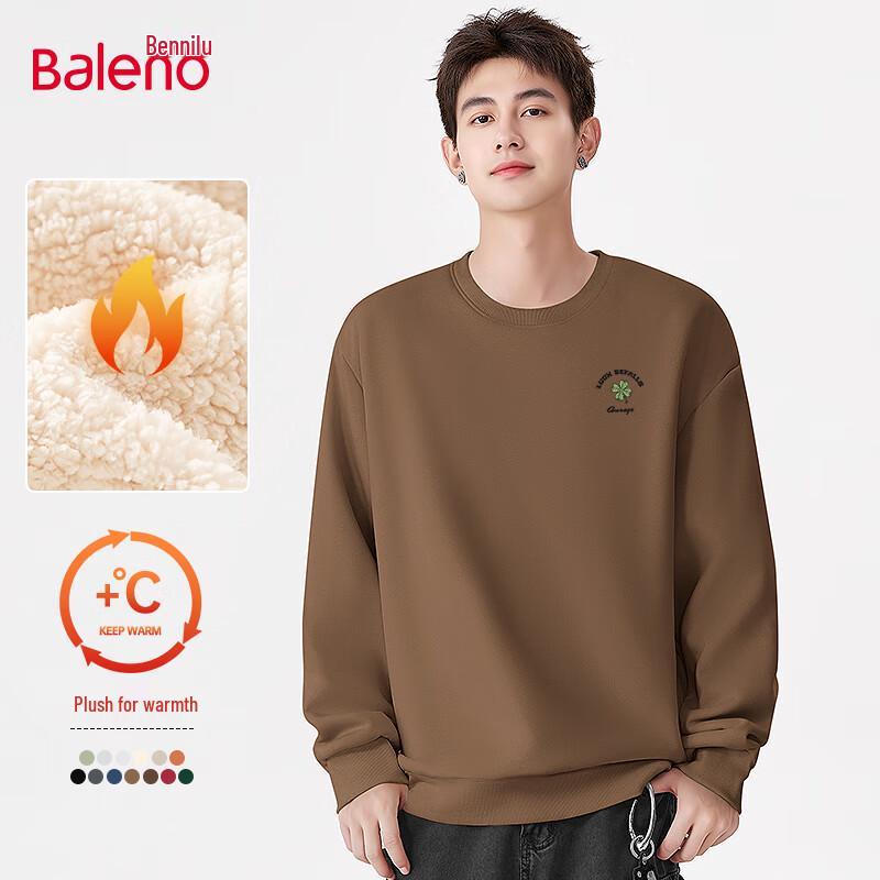 Baleno Men's Fleece-Lined Crewneck Sweatshirt