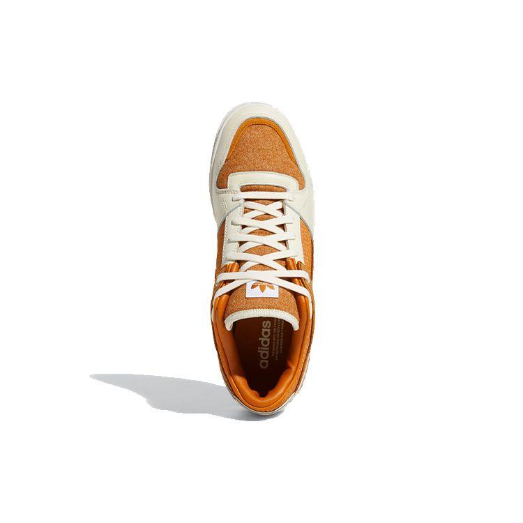 Adidas Originals Forum Luxe Low Fabric Synthetic Leather Casual Low-Top Skate Shoes Unisex Sneakers Orange GW2012