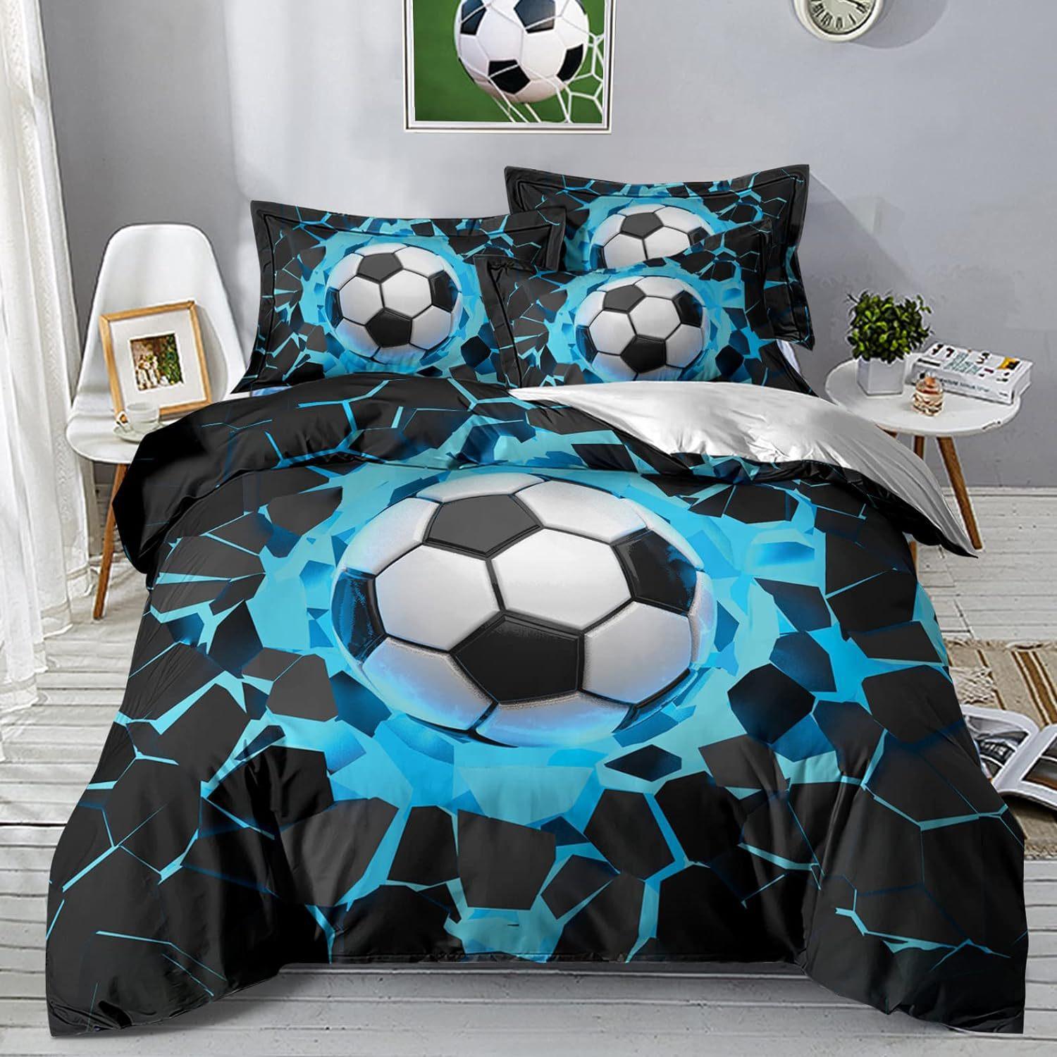 

Home Textile Three-Piece Set, Fire Basketball, Cartoon Digital Printing Quilt, Pillowcase, Bedding 90 * 200