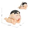 Crayon Shin-Chan Mobile Phone Kawaii Anime Desktop Ornaments Cartoon Watching Tv Phone Support Cute Doll Decorations Toy Gifts