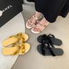 Damen flache Hausschuhe Sommer Hundert Schleifen Weicher Boden Hausschuhe
