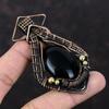 Black Onyx Copper Pendant Wire Wrapped Pendant Handmade Stylish Pendant Wire Wrapped Jewelry Gemstone Pendant Copper Jewelry Gift For Mother