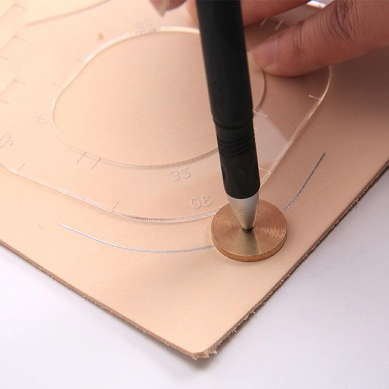 Leather Craft Tools 12Pieces Diameter 6mm-20mm Leather Brass Space Set DIY Round Line Marking Hand Craft Tools