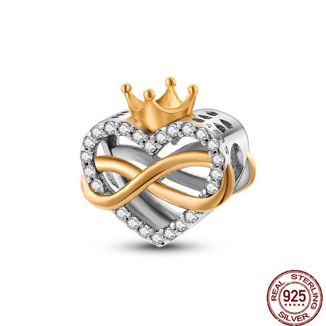 925 Sterling Silver Angel Mom Family Love Heart Series Beads Fit Original Fasion Charms Bracelets Women DIY Jewelry Gift