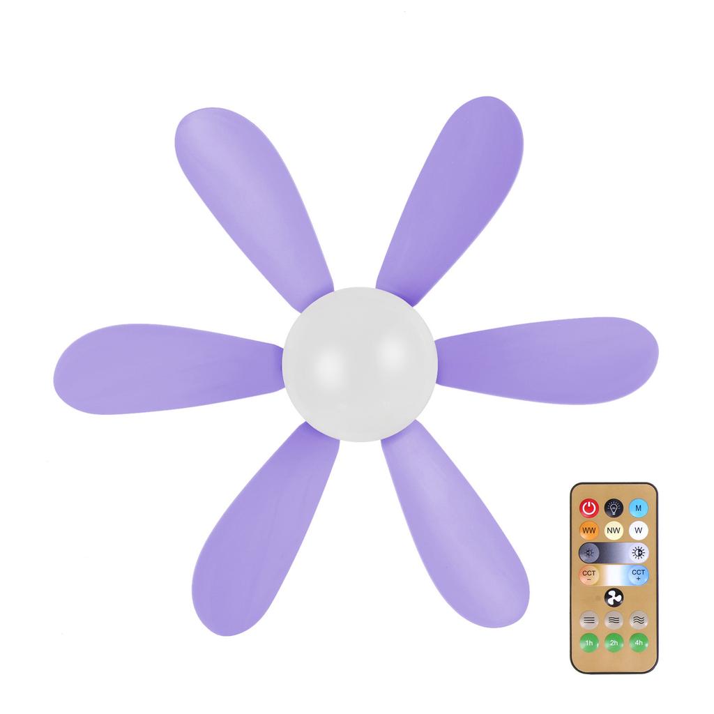 Multifunctional Ceiling Fan with Light, Lamp etachable Fan Leaf with Remote Control 3000K-6500K AC85V-265V