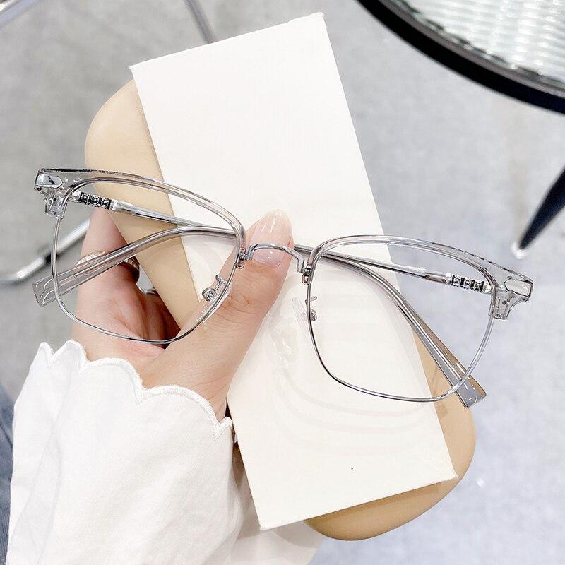 Fashion Anti-Blue Light Glasses Classic Women Men Ultra Light Metal Frame Glasses Office Computer Goggles Eye Protection Black
