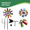 Creative Windmill Wind Spinner 73cm Balcony Garden Decoration Metal Multicolor Ornament Outdoor Patio Rotating
