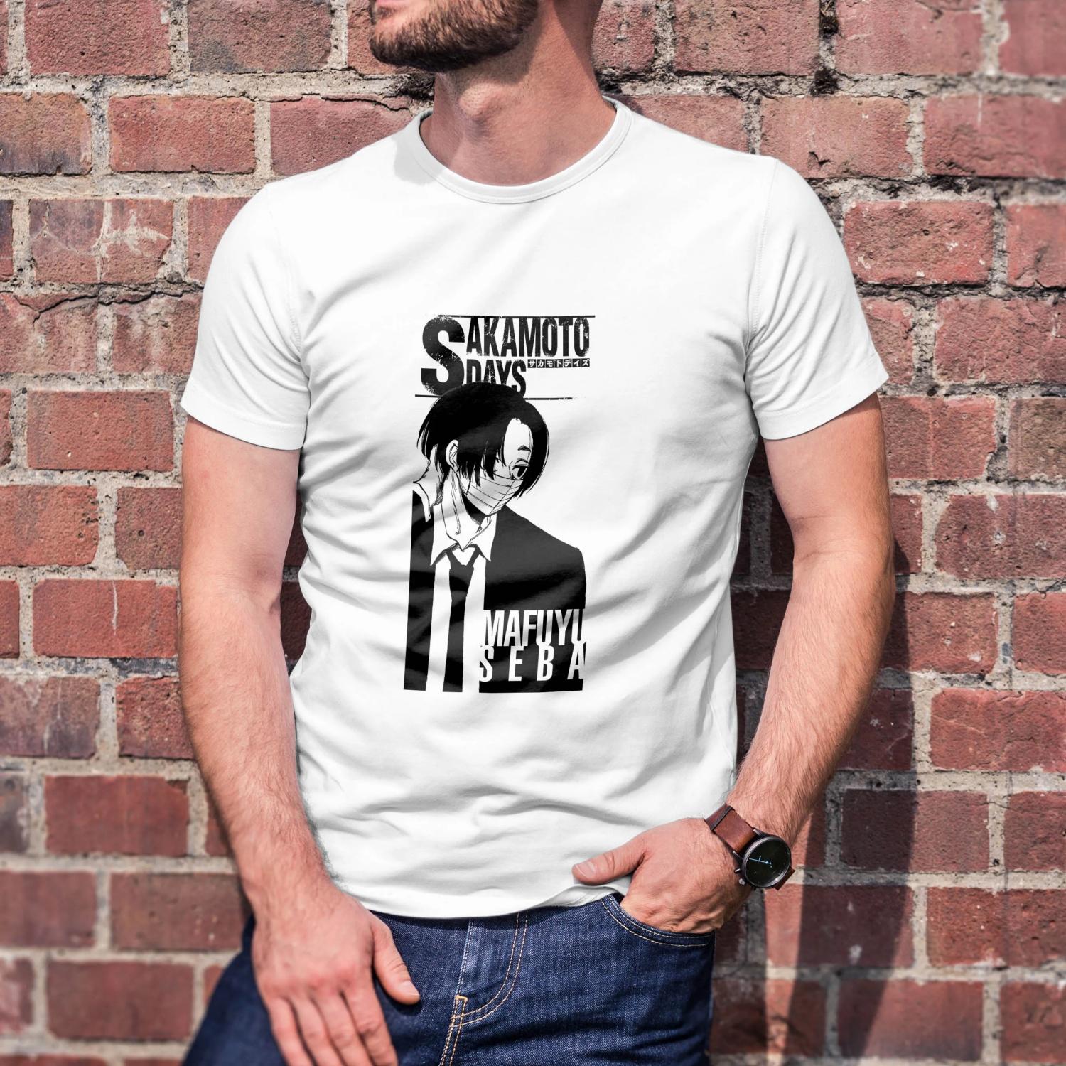 

Anime Sakamoto Days T Shirt Mafuyuseba Graphic Men s and Women s 100% Cotton Crewneck Short-sleeved Casual Breathable T-shirt S чёрный