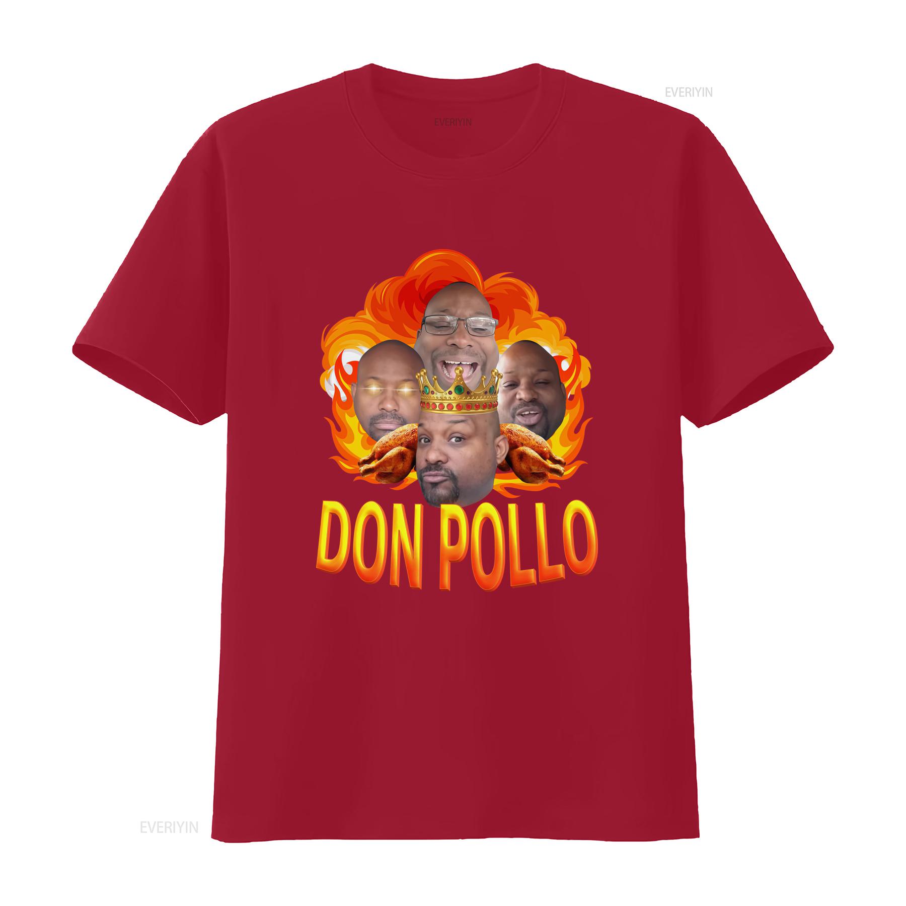 Don Pollo Funny Meme Viral T Shirt King of Ohio Salsa Y Picante Design vintage Washed Breathable Versatile Slightly Casual Soft S