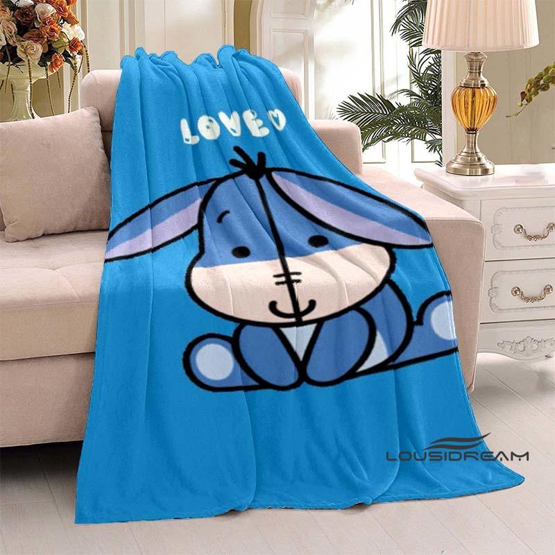 

This fun cartoon (Eeyore) soft, comfortable, and warm blanket is perfect for the sofa, bedroom, office, or nap time—a perfect gi 75x90cm