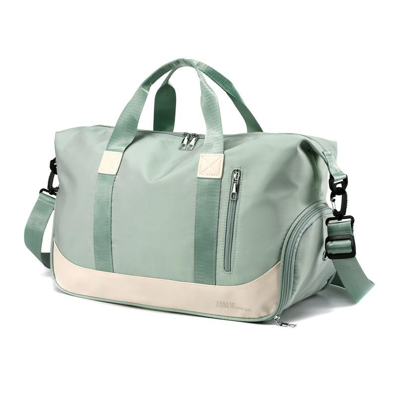 

Travel Bag Female Short Distance Student Storage Luggage Bag Large Capacity Wet and Dry Separation Sports Yoga Bag Gym Bag зелений