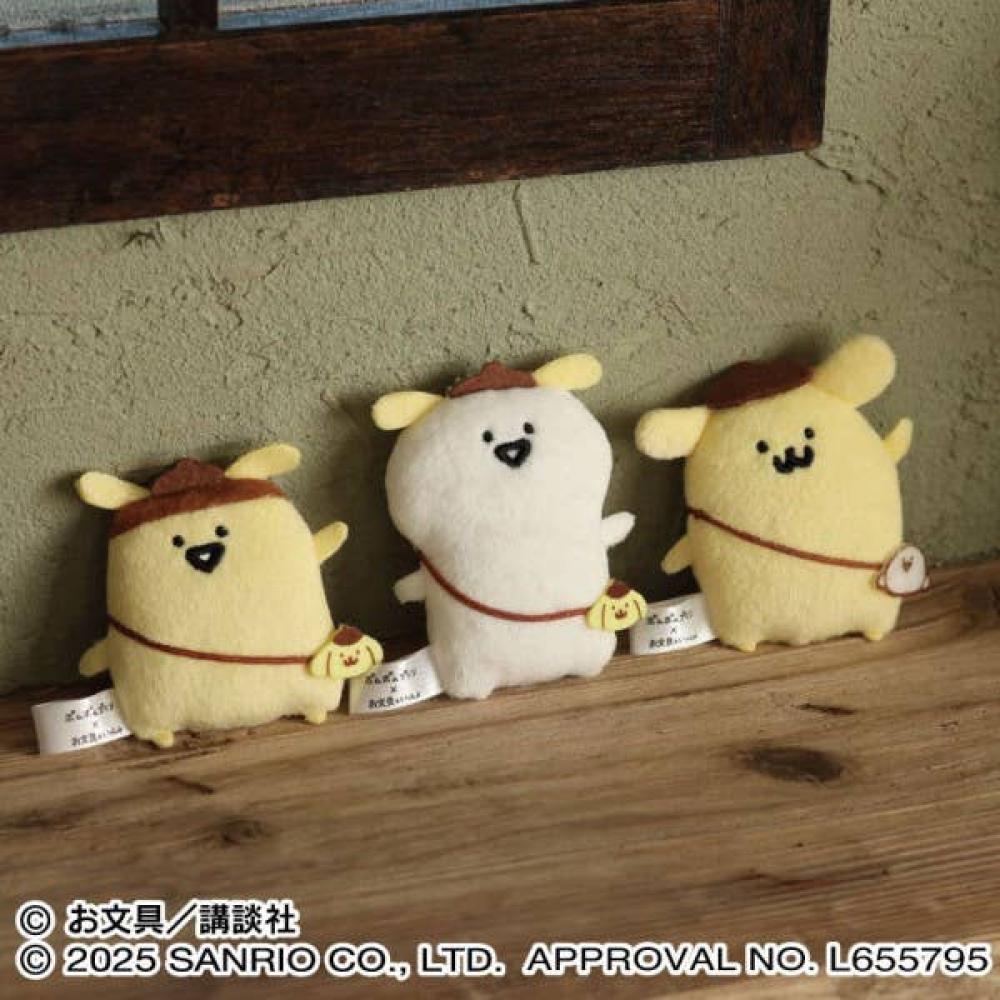 Sanrio Pompompurin X Obungu  Flat Stuffed Mascot 2