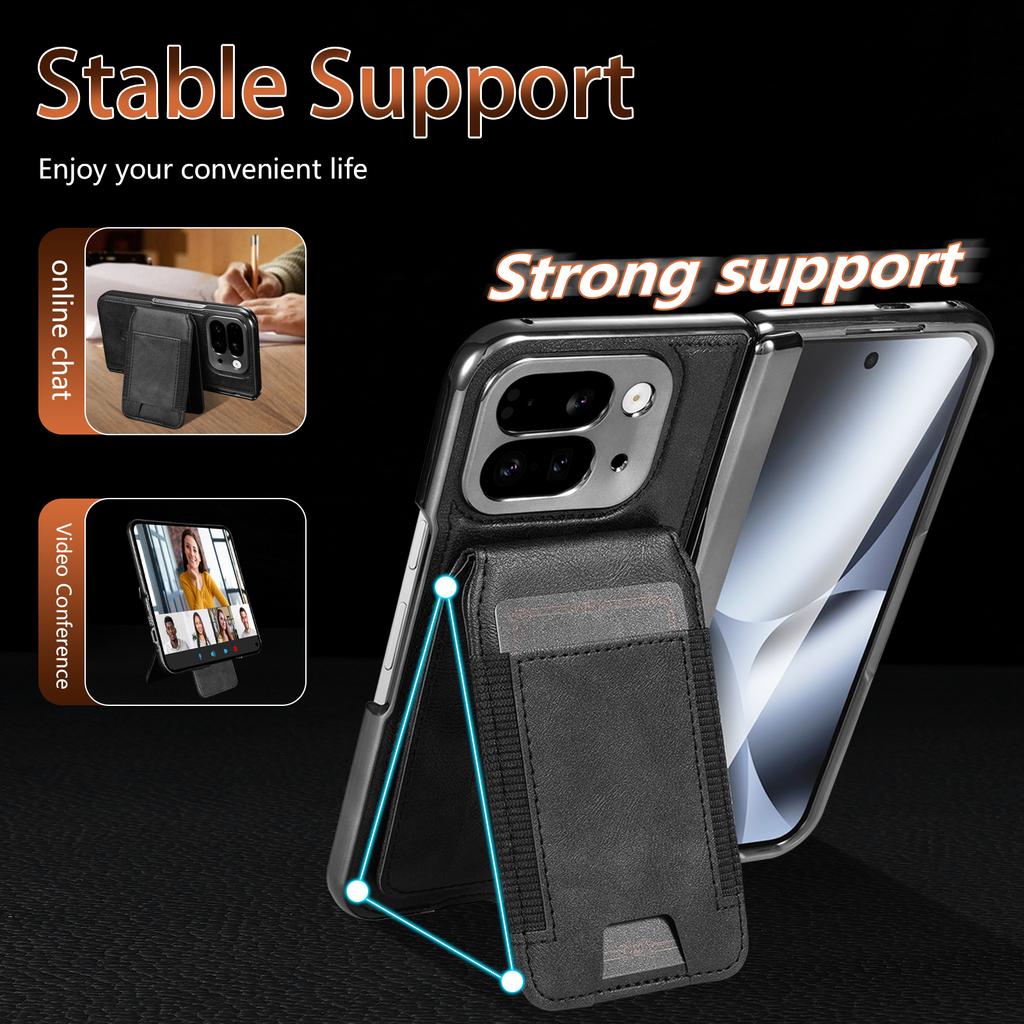 Luxury Leather Magnetic Wallet Phone Case For Google Pixel 11 10 Pro Fold With Hinge Protection Screen Film Card Bracket Holder