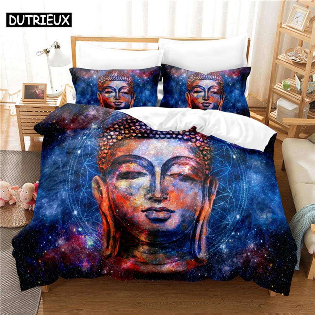 Buddha Quilt Cover Package Queen Dimension Size Single Size Size Full Size Bed 220x240cm Single Size King Dimension Full Bedding Sets Quilt Case