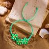 Boho Plumeria Flower Bracelet for Women Polymer Clay Hawaiian Frangipani Charm Braided Rope Bracelets Summer Beach Jewelry Gift