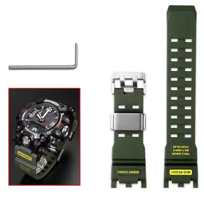 Cinturino per Orologio Per G-SHOCK Casio Uomo Seconda Generazione Big Mud King Modificato GWG2000 GWG-2000 GWG-2040 Cinghie in Gomma Resina