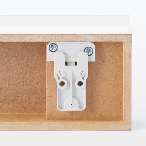 MUJI Furniture that can be attached to the wall with long push magnet, light gray, width 44 x depth 4 x height 9 cm, oak veneer 12939764