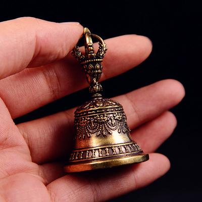 Messing Handwerk Druckguss Tropfenglocke Schlüssel Auto Knopf Windspiel Tibetische Bronze Glocke Kreatives Geschenk Heimdekorationszubehör