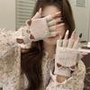 2pack Flexible Finger Movement Gloves Cold Weather Knitted Gloves Child Gloves for Daily Use