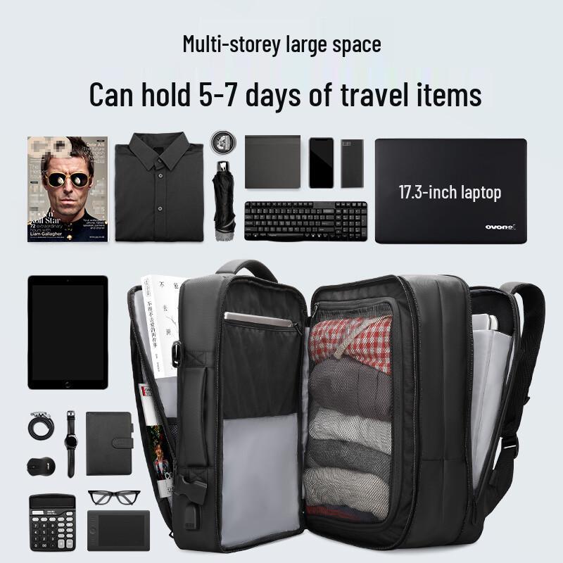 Marco Leyden Men's Business Travel Expandable Laptop Backpack