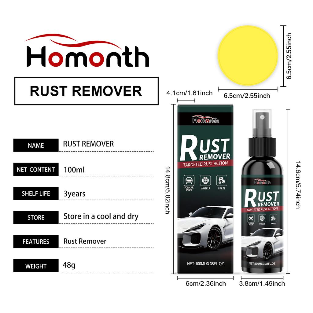 Car Multi-Purpose Metal Polish Spray-Rust Remover Easily Remove Rust From Cars Stainless Steel Kitchenware Multi-Purpose Cleaner