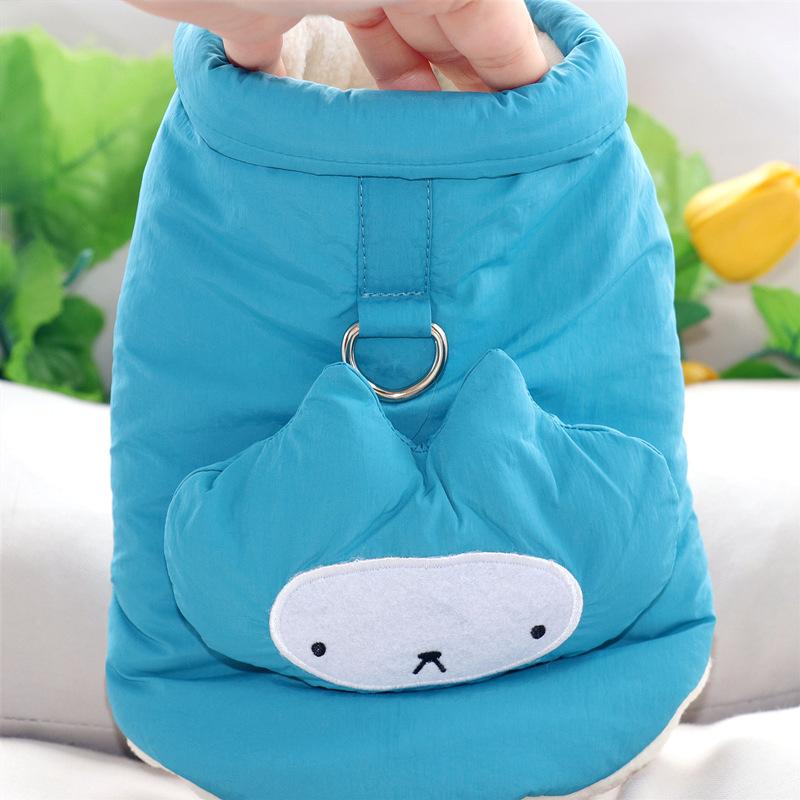 Winter dog cotton coat tractionable Teddy Bichon Pomeranian Schnauzer Poodle Yorkshire terrier small dog pet clothes