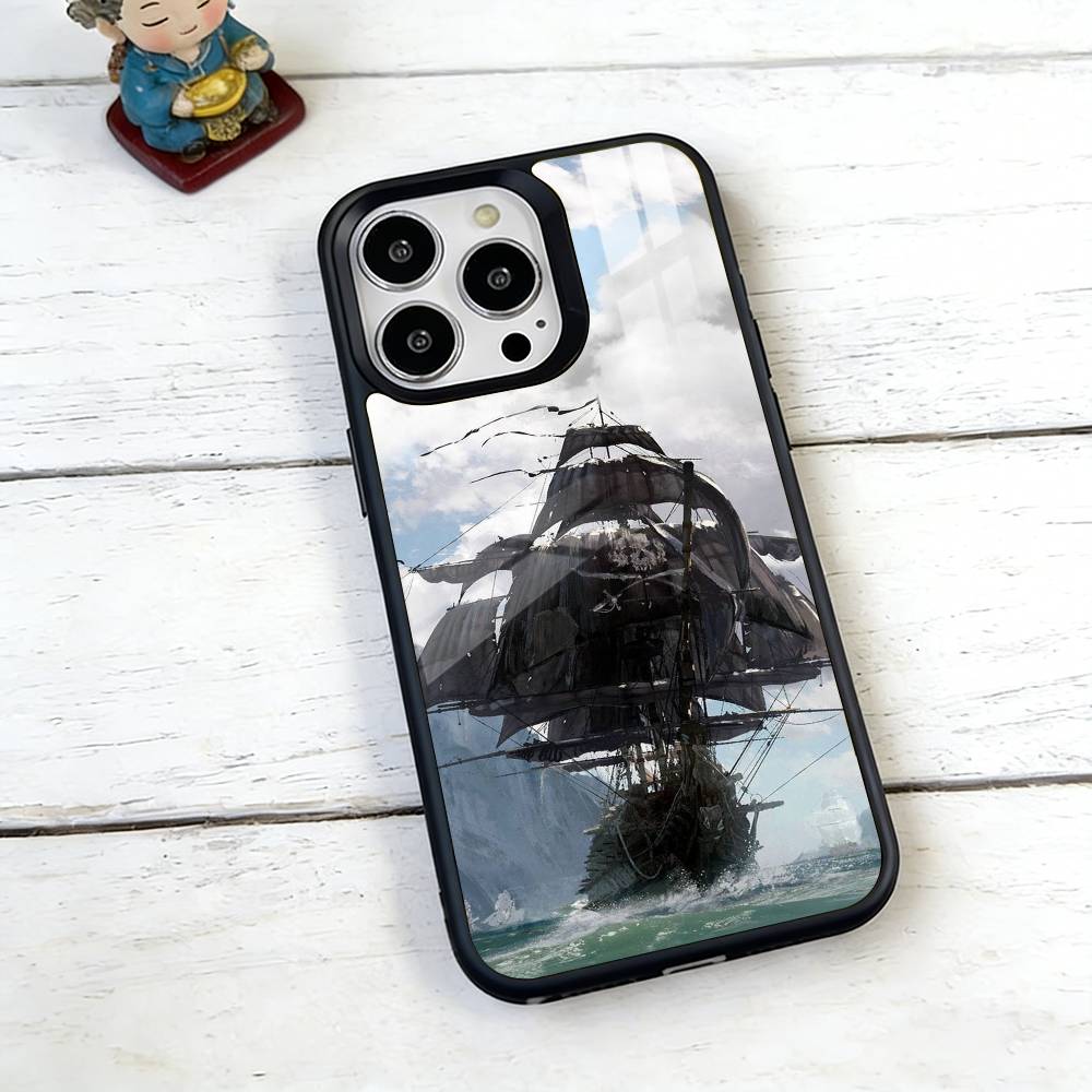 Vintage pirate ship Phone Case Magnetic with Magsafe Wireless Charging For iPhone17,16,15,14,13,12,11 Plus,Pro