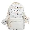 Schoolbag New Japanese Ins High Value Fresh Sweet Cute Butterfly Graffiti Backpack Junior High School Students Lightweight Backpack